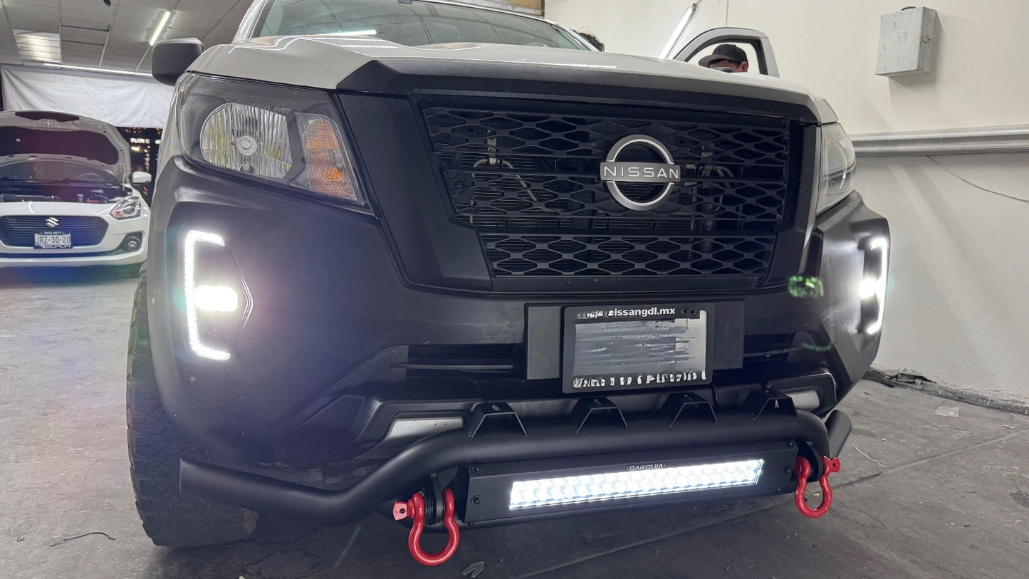 BUMPER MITSUBISHI L200 (16-23) BF BARRA LED METAL CPL