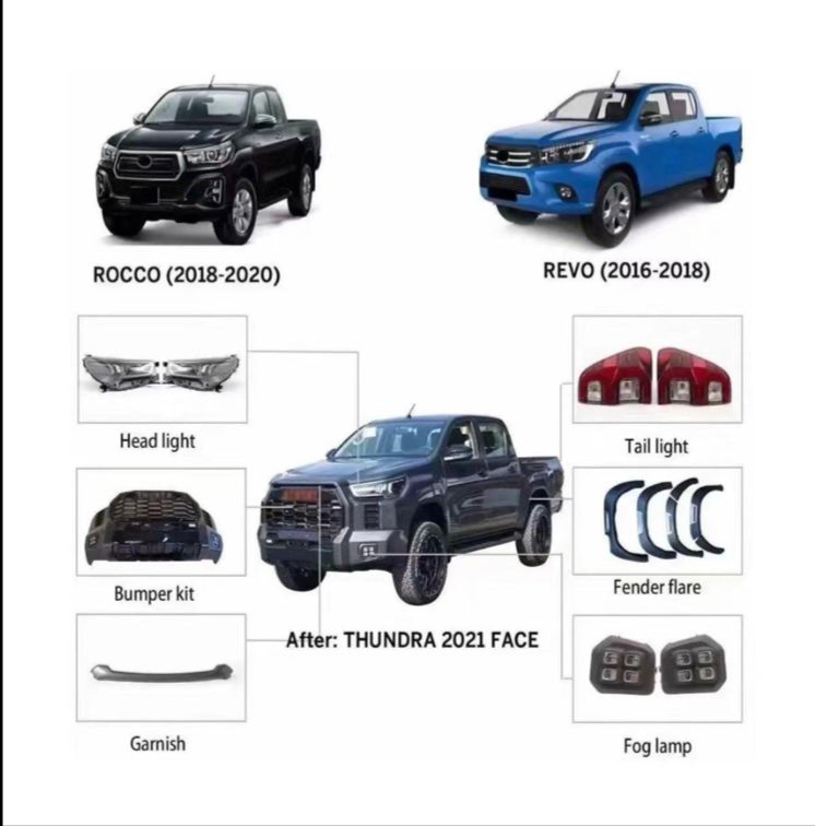 Body kit Hilux 2016 - 2020 y Tundra 2021