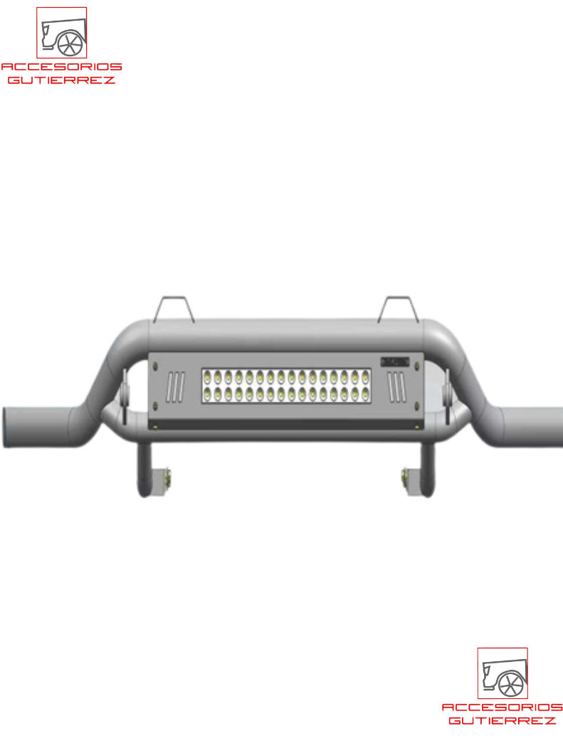 BUMPER NISSAN FRONTIER (16-24) BF BARRA LED  METAL CPL