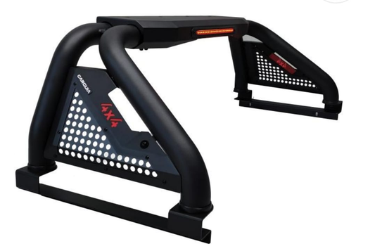 Rollbar 4x4 negro mate con rojo