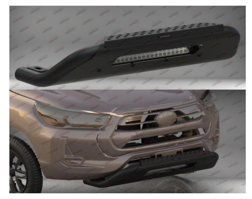 TO-186 TUMBABURROS BARRA LED METAL COMPLETO YX2.0